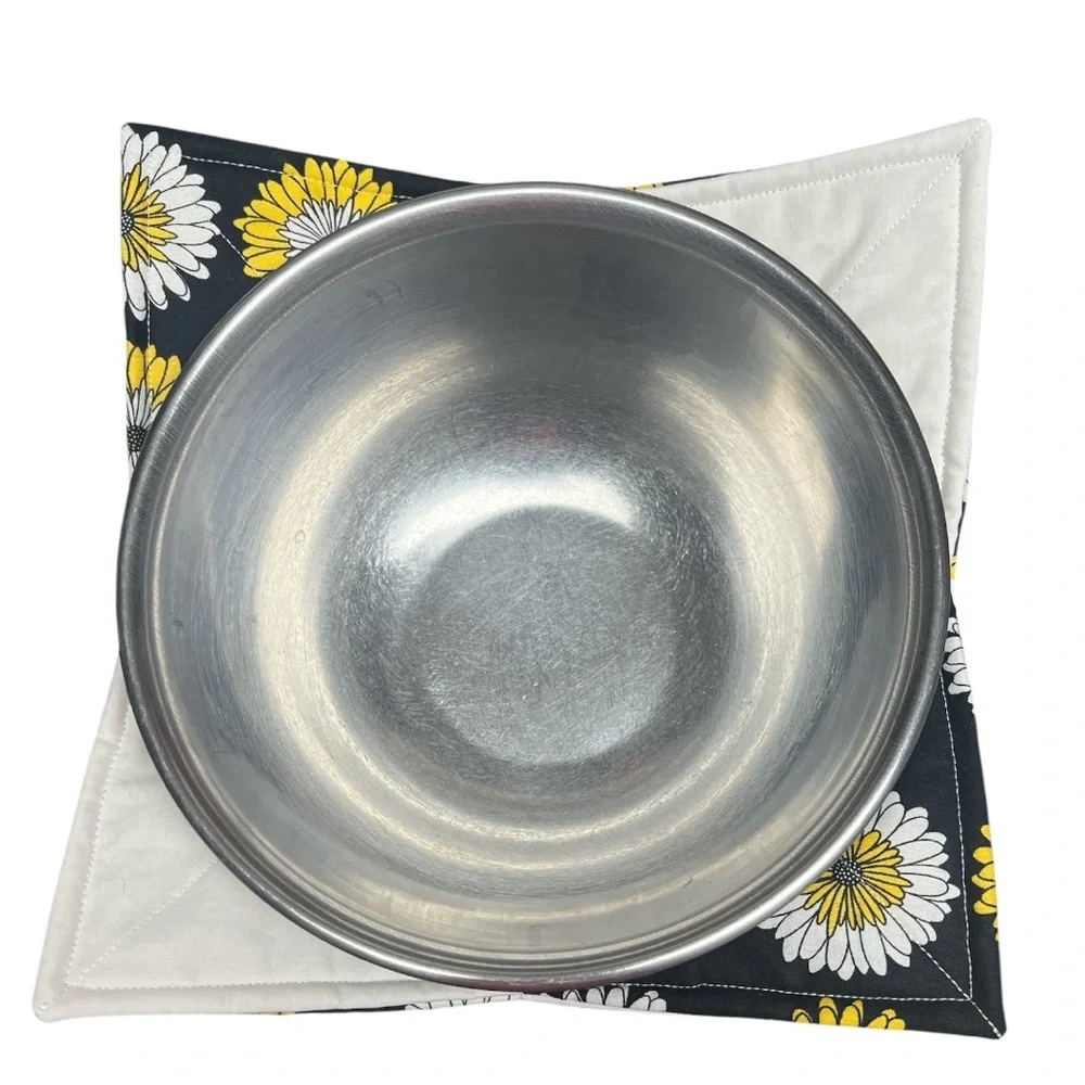 Hand Crafted Large Bowl Cozy Microwavable Padded Cotton Pot Holder